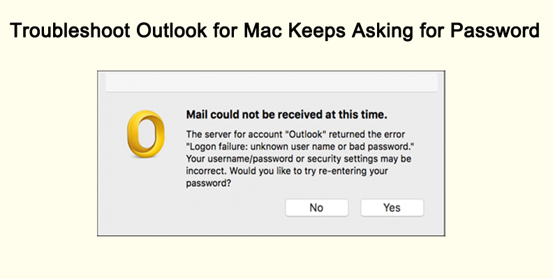 outlook mac authentication failed